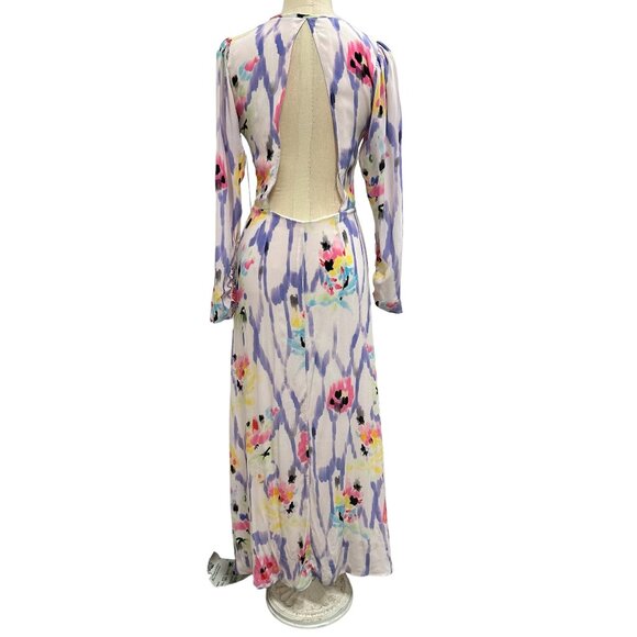MARIA CHER Fatima Arya Ruched A-Line Maxi Dress,  Multi floral tones, Size 2 - Picture 10 of 16